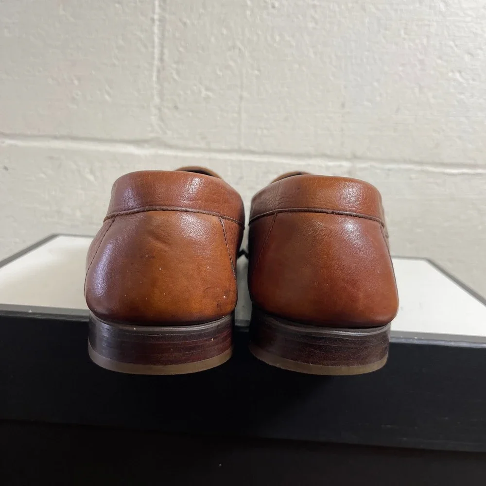 J. Murphy Johnston & Murphy Brown Leather Kiltie Tassel Loafers Men's 9.5 W‎